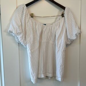 White Puff Sleeve Top